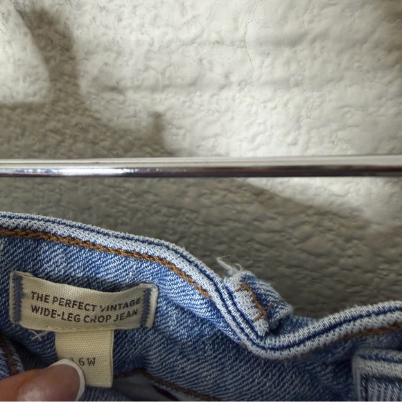 Madewell $128 The Plus Pefect Wide Leg Crop Jean Altoona Wash Size 16W - Picture 7 of 8